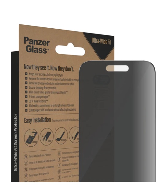 PANZERGLASS™ PRIVACY SCREEN PROTECTOR APPLE IPHONE ULTRA-WIDE FIT W. EASYALIGNER
